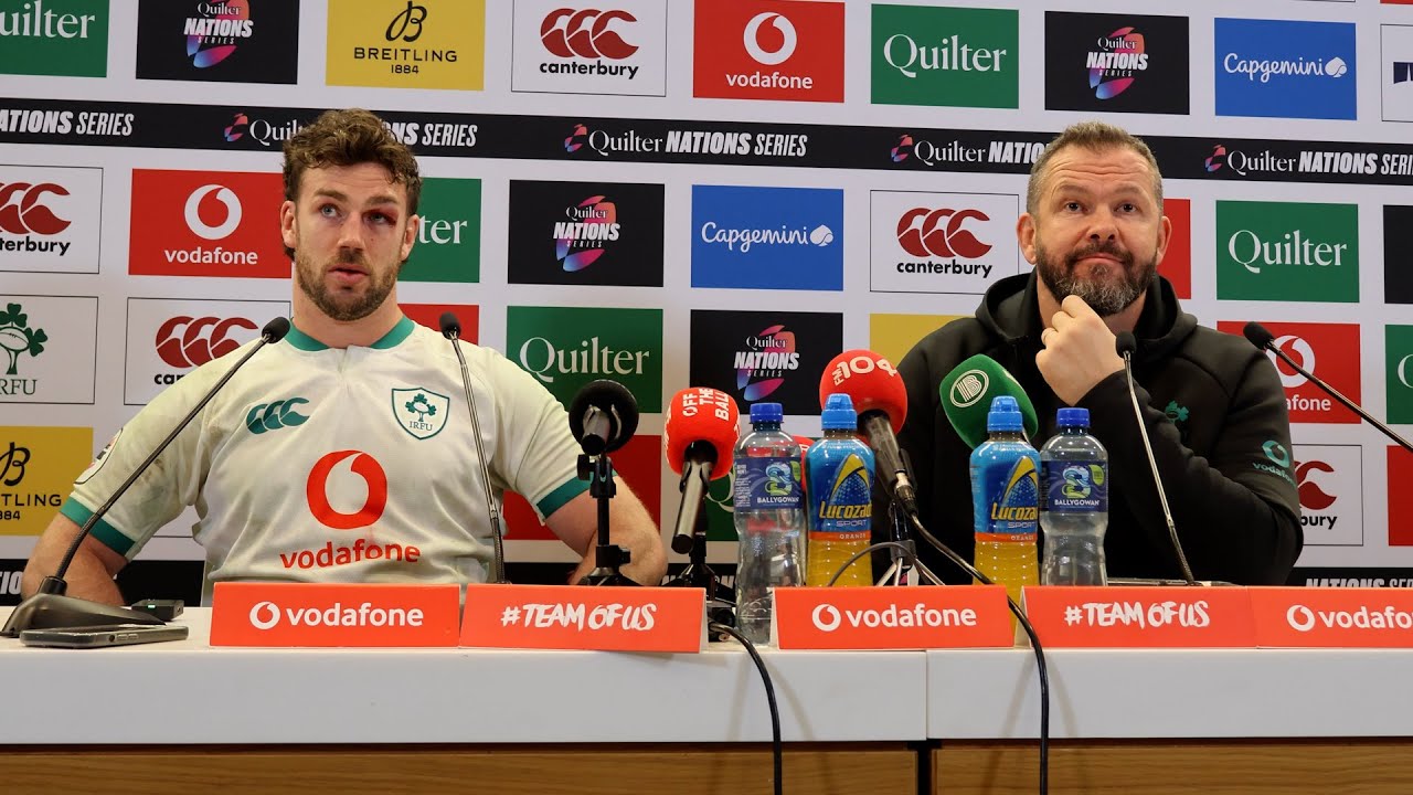 Caelan Doris and Andy Farrell speaking after Ireland's loss to South Africa #IREvRSA