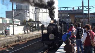 JR西日本  SL北びわこ号 長浜駅 到着と発車