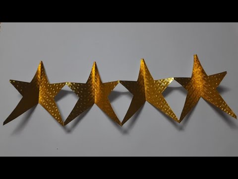 Paper Star || Perfect shape Paper Star in One Cut || Easy Paper Star - DIY