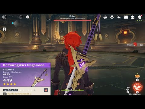 Katsuragikiri Nagamasa Diluc vs Childe - Genshin Impact