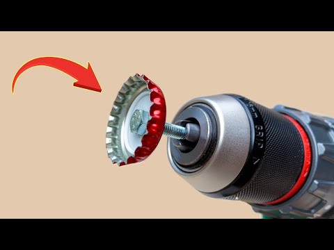 Just Insert  beer bottle cap Into Drill and you will be amazed at the results | Creation Tips