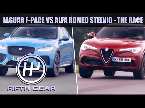 Jaguar F-Pace VS Alfa Romeo Stelvio - On the track | Fifth Gear
