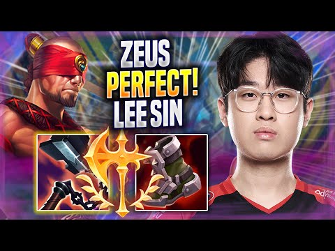ZEUS PERFECT GAME WITH LEE SIN! - T1 Zeus Plays Lee Sin TOP vs Gnar! | Season 2022