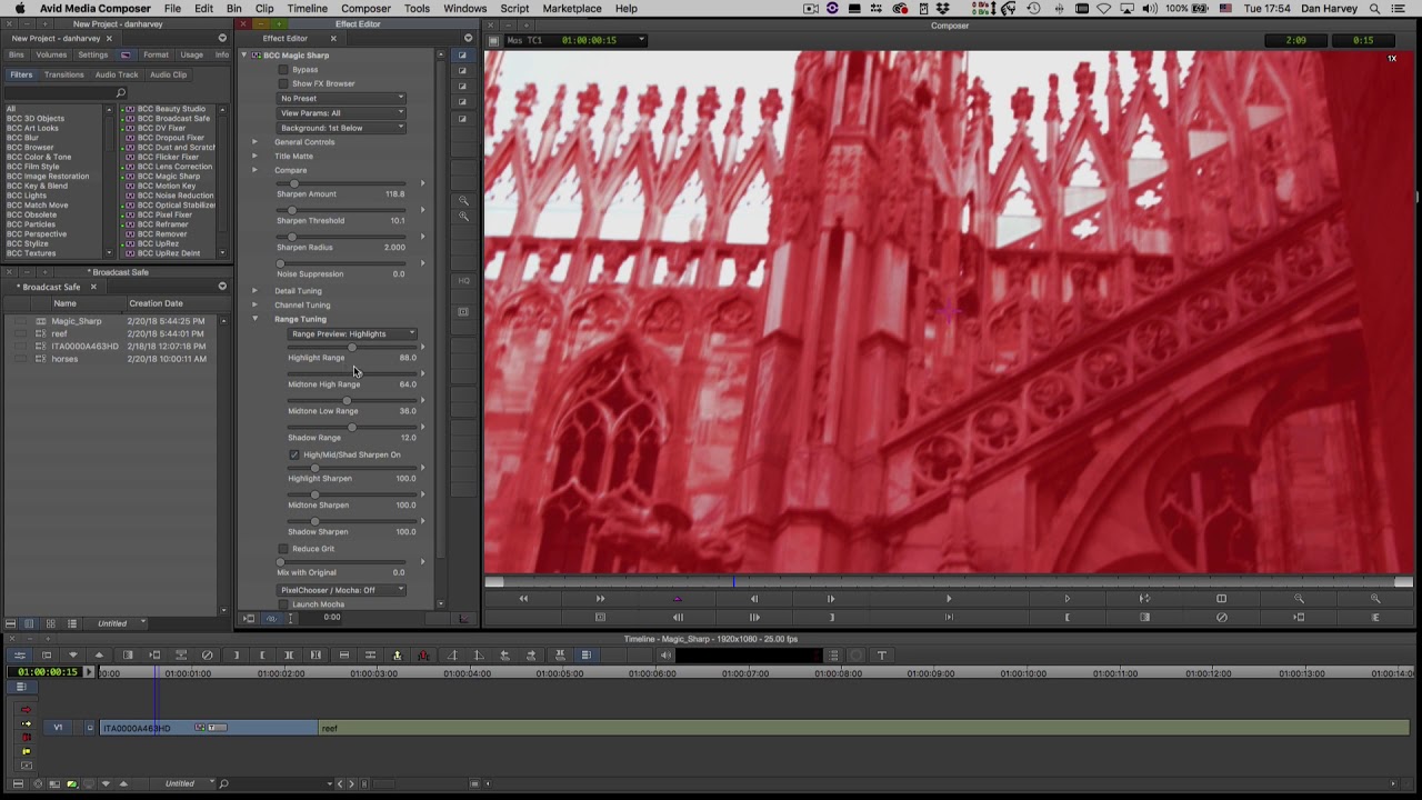 Continuum Premium Filters para Avid Media Composer: Magic Sharp (Espaรฑol)