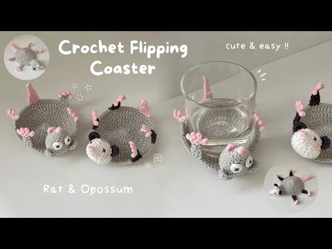Lót ly lật hình chuột và thú túi