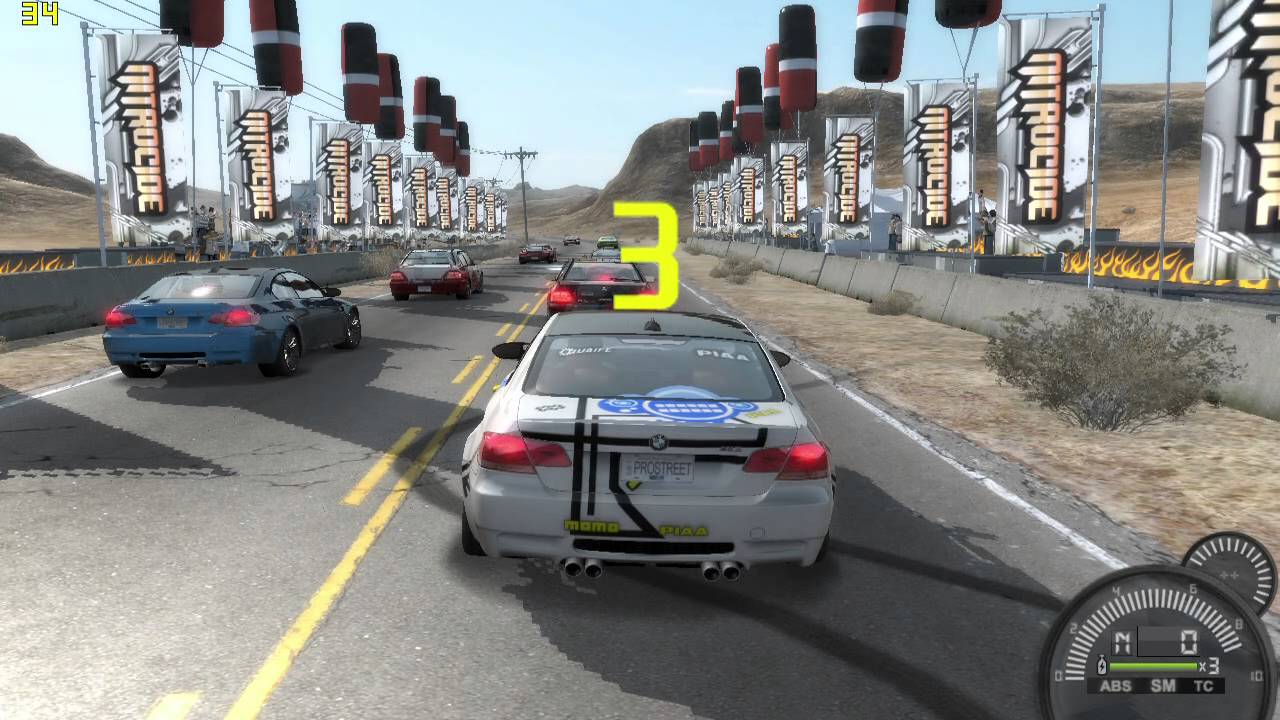 Need For Speed Pro Street DEMO [2007] gameplay on MSI GX 610 laptop / Radeon HD2600