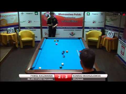 Mistrzostwa Polski Juniorów w Bilard -Kielce 2013- finał 10 bil