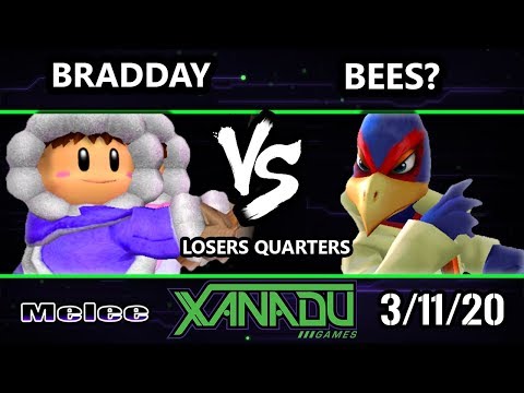 S@X 345 Losers Quarters - bradday (Ice Climbers) Vs. Bees? (Falco) Smash Melee - SSBM