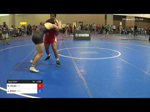 195 Lbs Consolation - Nawab Singh, Live Oak Wrestling Club Vs John Baker, Ground Up USA Ad1a