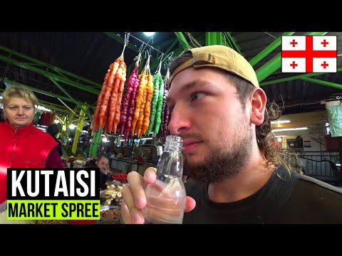 GEORGIAN Market Spree In KUTAISI Green Bazaar 🇬🇪
