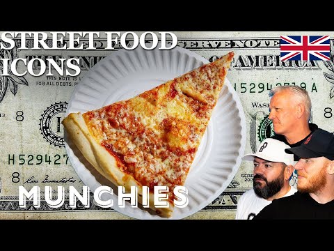 The Iconic $1 Pizza Slice of NYC | Street Food Icons REACTION!! | OFFICE BLOKES REACT!!