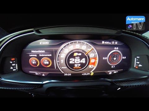 2017 Audi R8 V10 PLUS (610hp) - 0-290 km/h acceleration (60FPS)