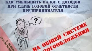 Как уменьшить налог при сдаче годовой отчетности предпринимателя на общей системе налогобложения