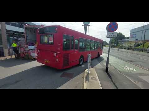 GN58LVA ex arriva london bus on driver training duty in amlery leeds