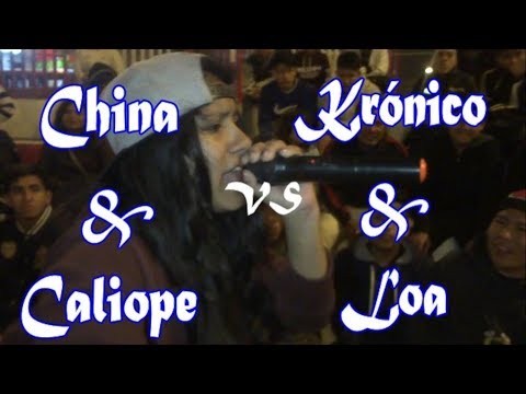 China & Caliope vs Krónico & Loa - 1ra Liga Rapstyle Sjl 2vs1 (Fecha 08) 2017