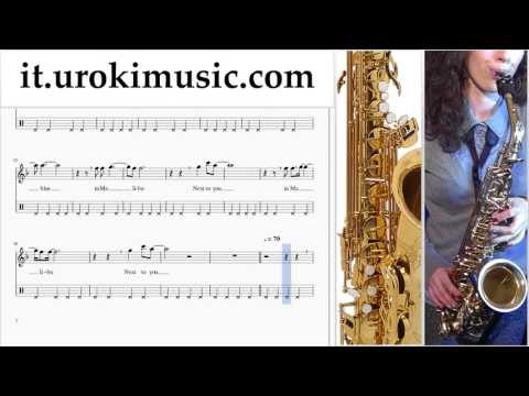 Lezioni di Sassofono Contralto Miley Cyrus - Malibu Tutorial Spartito Parte#2 um-i276