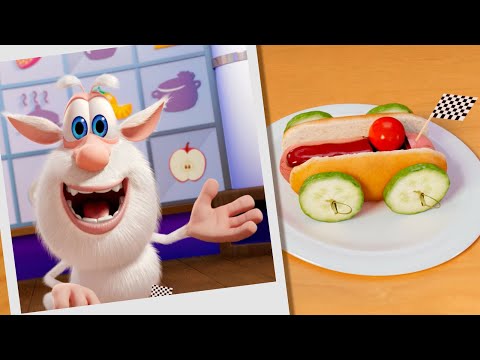 Booba ⭐ New 🍅 Hot Dogs - Food Puzzle 🌭 Episodes collection 💚 Moolt Kids Toons Happy Bear