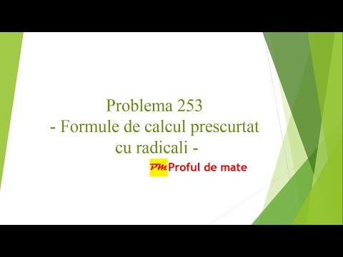 Problema 253: Formule de calcul prescurtat cu radicali #profuldemate2020 #Bac #Evaluare #Națională