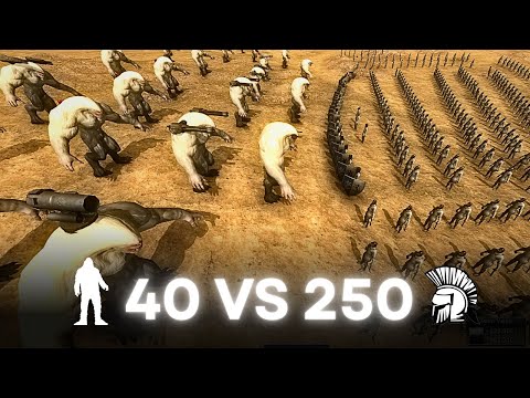 30 Weaponized Yeti VS 250 Armor Men | Beast Battle simulator