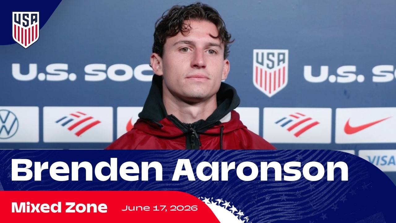 Brenden Aaronson Previews USMNT vs Australia | 2026 FIFA World Cup Mixed Zone