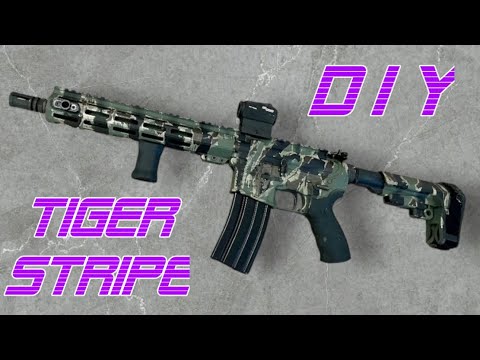 How to Tiger Stripe paint an AR-15 (Step by Step)