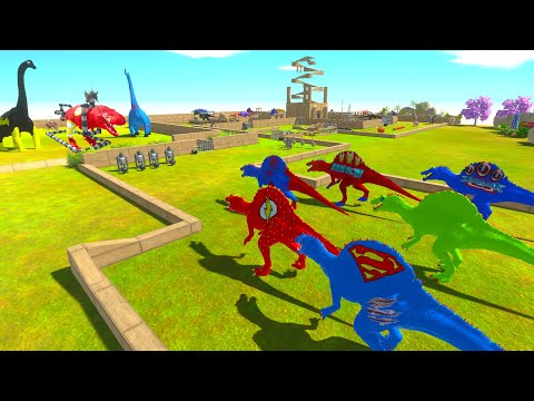 DINOSAURS vs CARNIVORE CHALLENGE DEATH FALL - Animal Revolt Battle Simulator