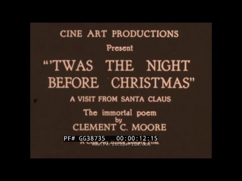 "TWAS THE NIGHT BEFORE CHRISTMAS"  1920s ANIMATED & LIVE ACTION XMAS FILM  SANTA CLAUS  GG38735