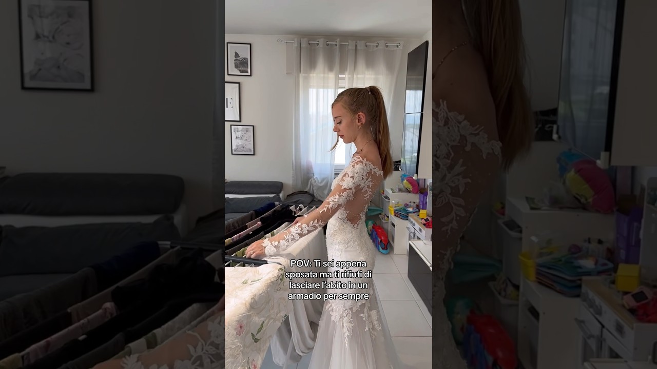 Io non lo tolgo più 😍🤍 #matrimonio #vestito #sposa #weddingdress