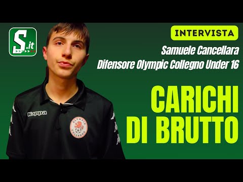 U16: Olympic Collegno-Barcanova 1-1, Post partita con Samuele Cancellara, difensore dell'Olympic