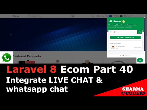 Laravel 8 Ecom Part 40 How to integrate tawk to live chat in laravel 8 | Add Whatsapp chat