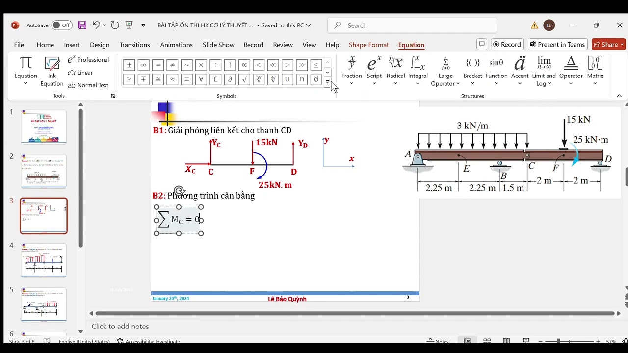 Ôn tập Cơ học lý thuyết