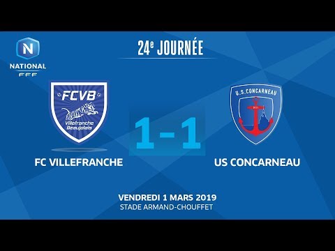 J24 : FC Villefranche B. - US Concarneau (1-1), le résumé I National FFF 2018-2019
