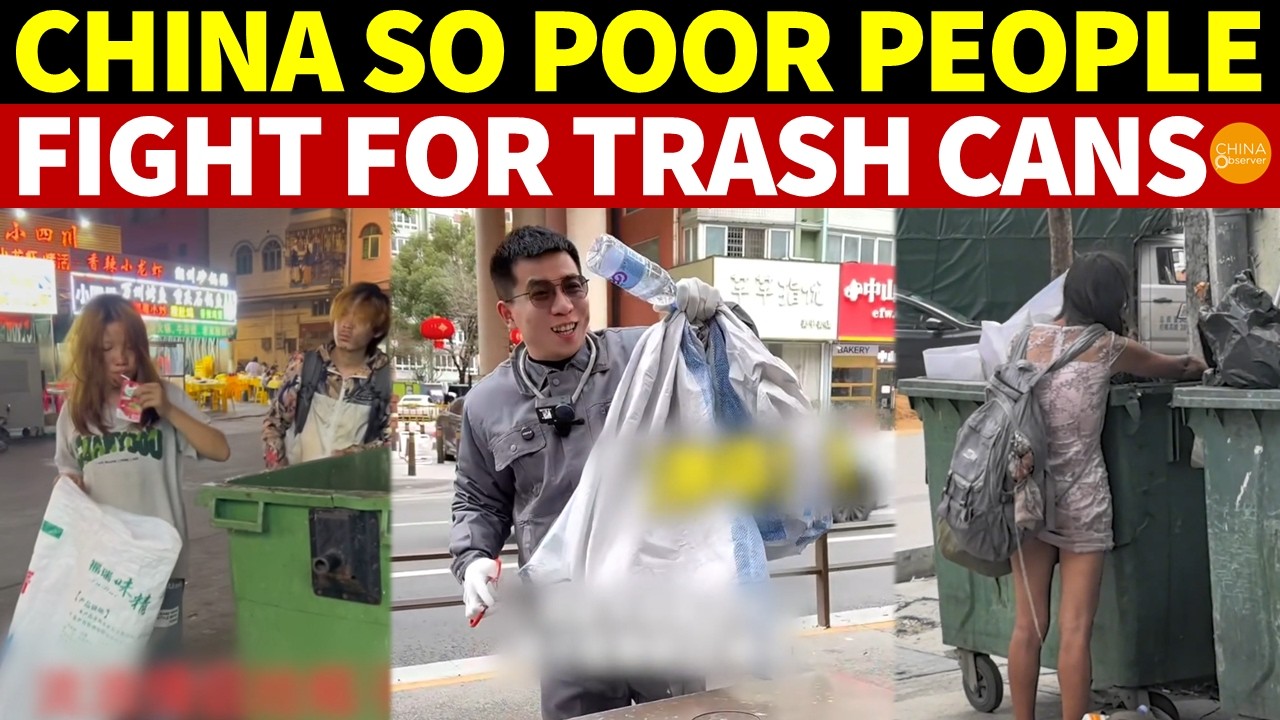 China So Poor People Fight For Trash Cans—133 Bins Searched, Only 14 Empty Bottles Found