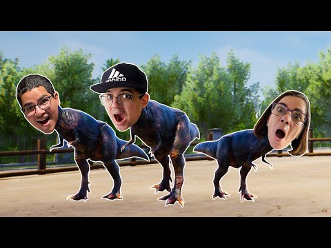 A FAMÍLIA TODA VIROU T-REX DENTRO DO ZOOLÓGICO MALUCO!! - Zookeper Simulator