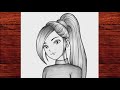 Beautiful Cute Girl Pencil Sketch Simple Girl Drawing Step By Step Easy Face Drawing