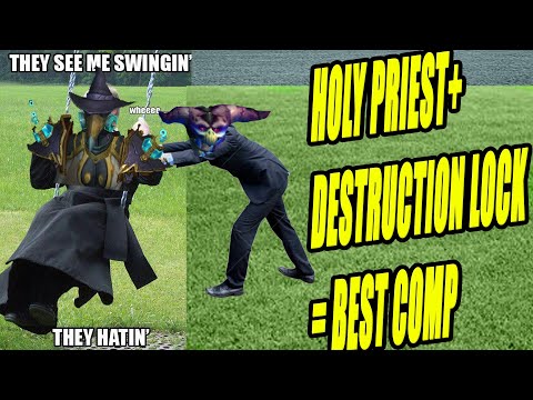 Destruction Warlock ft Holy Priest! Best comp?! - Ranked 2v2 Arenas - Chaos Bolt Legendary