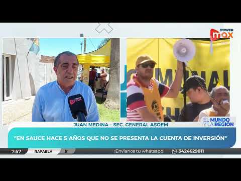 Denuncian gastos millonarios de Sauce Viejo a servicios de terceros | Juan Medina - Sec. Gral. ASOEM
