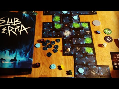 Sub Terra board game - how to setup play and review - survival horror co-op * Amass Games * HD Zee