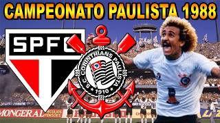 São Paulo 1 x 1 Corinthians Campeonato Paulista 1988 Jogo Completo