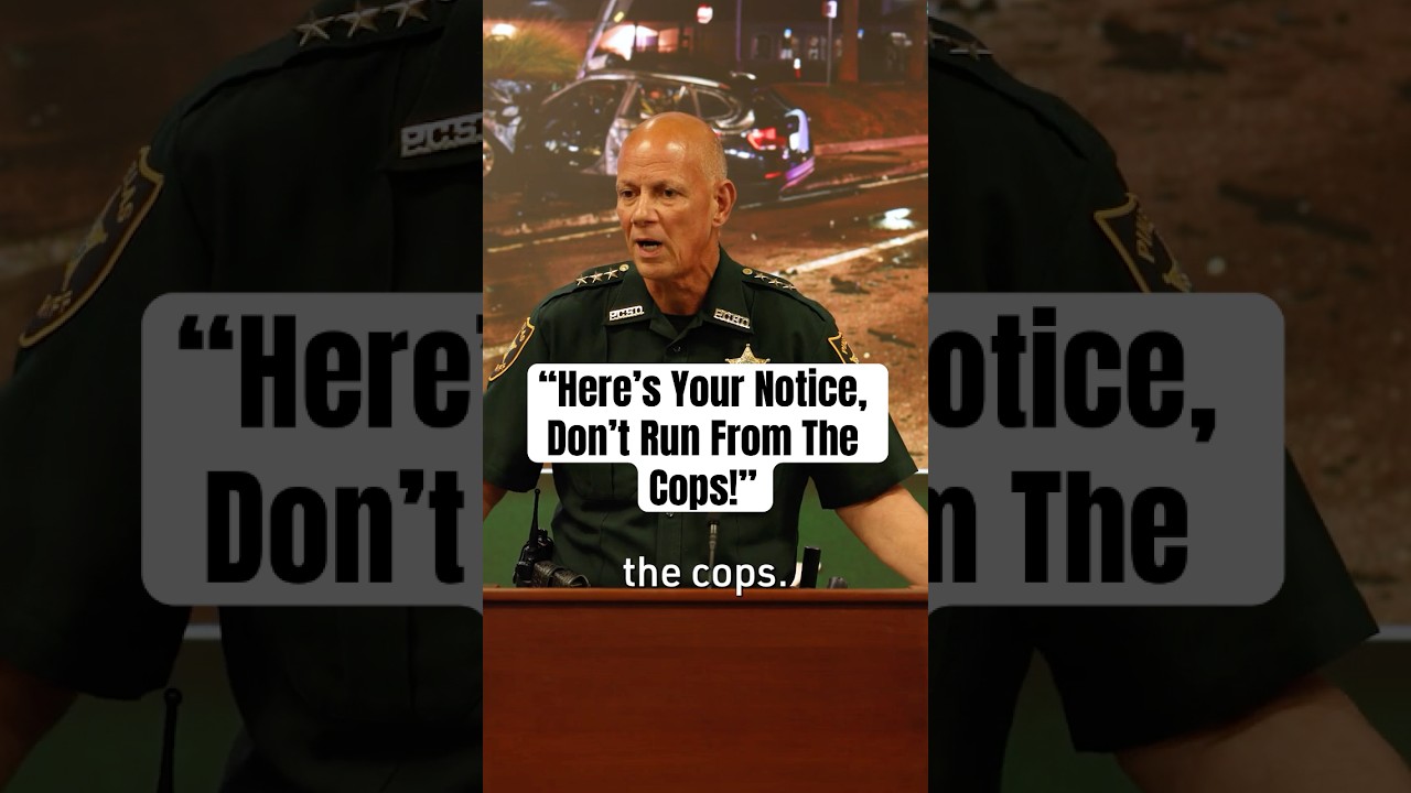 "Here's your notice: don't run from the cops." #floridasheriff #lawenforcement #fleeandelude