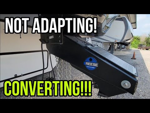 RV Gooseneck conversion with the Reese Goosebox GEN2 fifth wheel system!