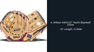 Video thumbnail: Wilson A500 10.5" Youth Baseball Glove: WBW100898105