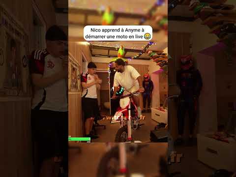 Nico apprend à Anyme à démarrer une moto en live 😂