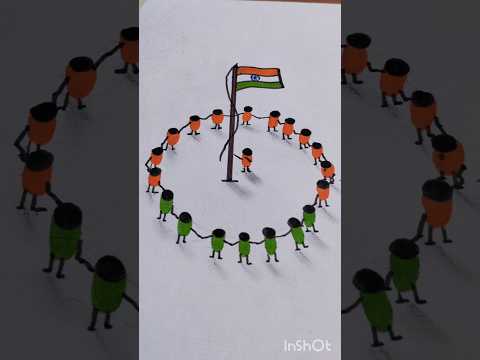 Republic Day Celebration Drawing | Proud to be Indian 🇮🇳 #indiaflag #shorts
