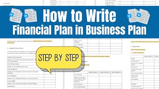 How to Write Financial plan for Business Plan Step by Step