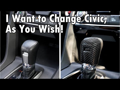 Let the ABS Carbon Fiber Style Knob Trim Changes Your 2016 2017 2018 2019 2020 Honda Civic!