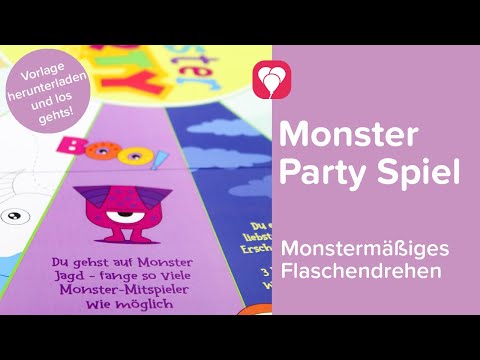 Monster Party Spiel | Monster Spielvorlage | Monster Kindergeburtstag | balloonas.com