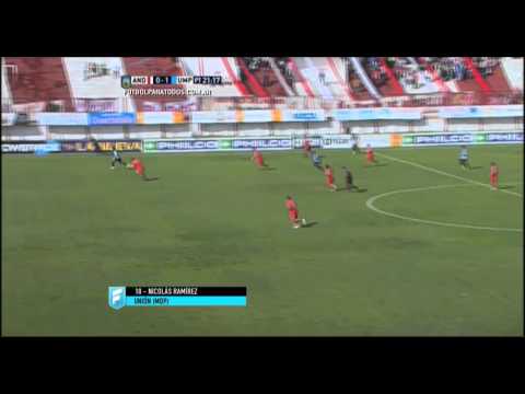 Gol de Ramírez. Los Andes 0 - Unión 1. Fecha 13. Primera B Nacional 2015. FPT.