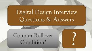 Download the video "Interview Question: Address Counter rollover condition"