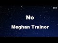 NO - Meghan Trainor Karaoke 【No Guide Melody】Instrumental